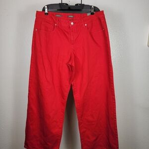 Wild Fable Womens Low Rise Baggy Jeans Red Size 16/31" Rigid Denim